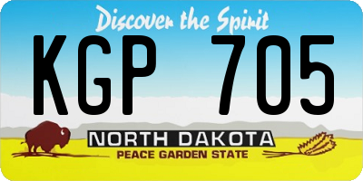 ND license plate KGP705