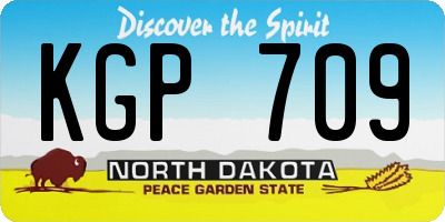 ND license plate KGP709