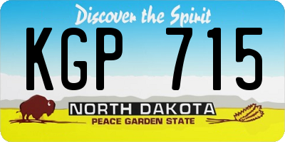 ND license plate KGP715