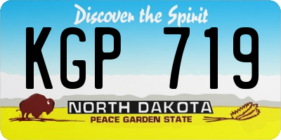 ND license plate KGP719