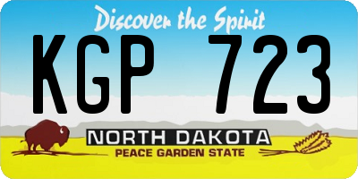 ND license plate KGP723