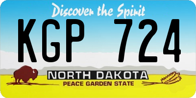 ND license plate KGP724