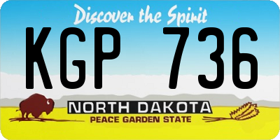 ND license plate KGP736