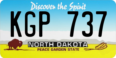 ND license plate KGP737