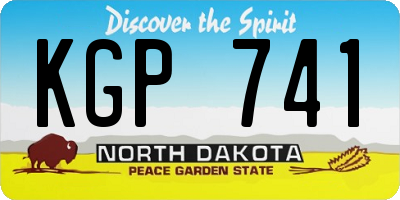 ND license plate KGP741