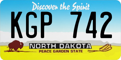 ND license plate KGP742