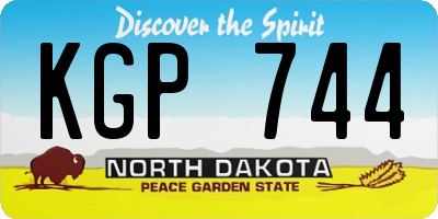 ND license plate KGP744