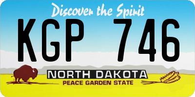 ND license plate KGP746