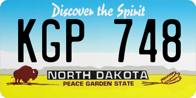 ND license plate KGP748