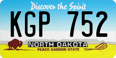 ND license plate KGP752