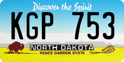 ND license plate KGP753