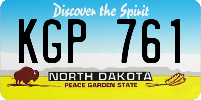ND license plate KGP761