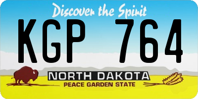 ND license plate KGP764