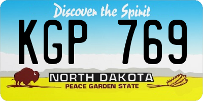 ND license plate KGP769