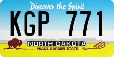 ND license plate KGP771