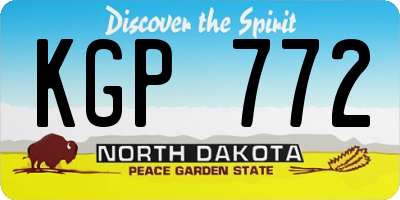 ND license plate KGP772