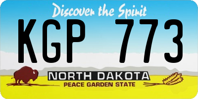 ND license plate KGP773