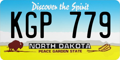 ND license plate KGP779