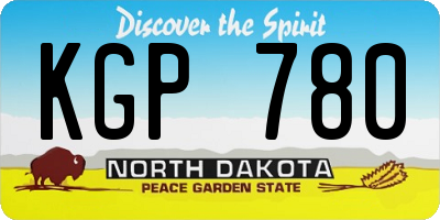 ND license plate KGP780