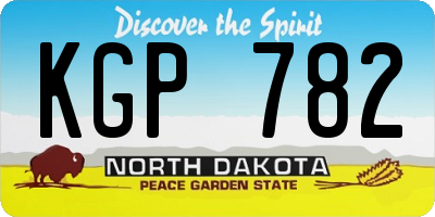 ND license plate KGP782