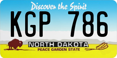 ND license plate KGP786