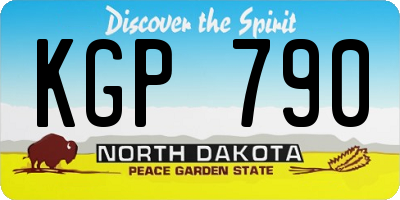 ND license plate KGP790