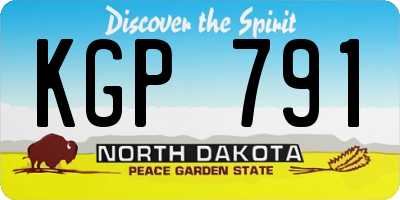 ND license plate KGP791