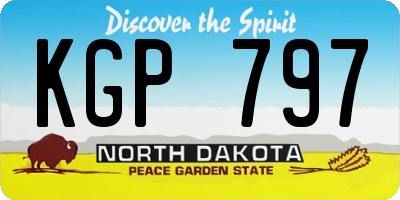 ND license plate KGP797