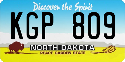 ND license plate KGP809