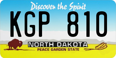ND license plate KGP810