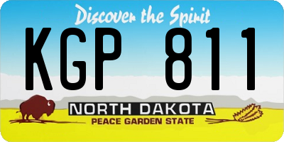 ND license plate KGP811