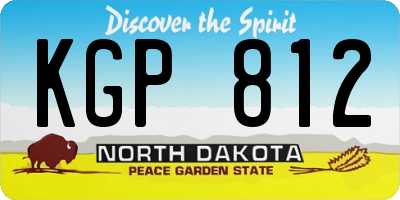 ND license plate KGP812