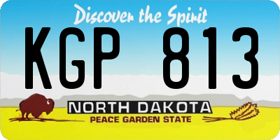 ND license plate KGP813