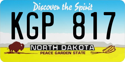 ND license plate KGP817
