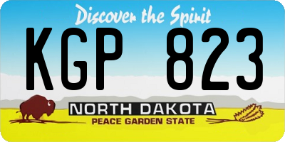 ND license plate KGP823