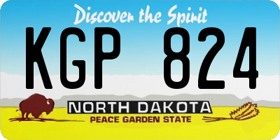 ND license plate KGP824