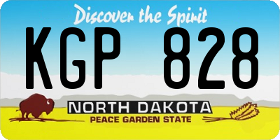 ND license plate KGP828
