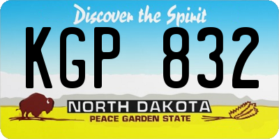 ND license plate KGP832