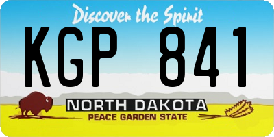 ND license plate KGP841