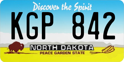 ND license plate KGP842