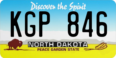 ND license plate KGP846