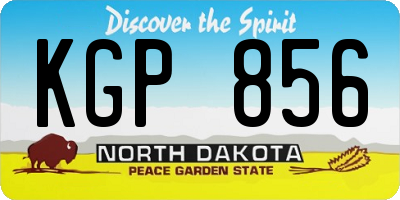 ND license plate KGP856