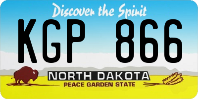 ND license plate KGP866