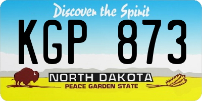 ND license plate KGP873