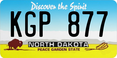 ND license plate KGP877