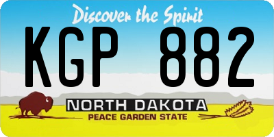 ND license plate KGP882