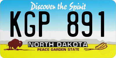 ND license plate KGP891