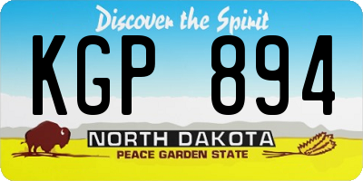 ND license plate KGP894