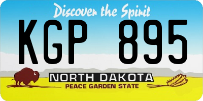 ND license plate KGP895
