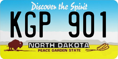 ND license plate KGP901